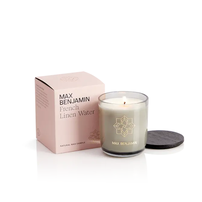 Max Benjamin Luxury Candle French Linen Water 210g