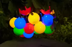 20 Solar Multi Colour Festoon Lights - Multifunction