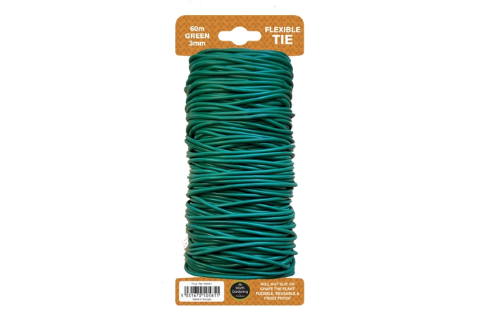 60m Flexible Tie Green 3mm - image 1