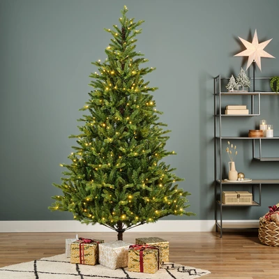 Allison Pine Pre-Lit Green 7ft Warm White LED 430L - image 1