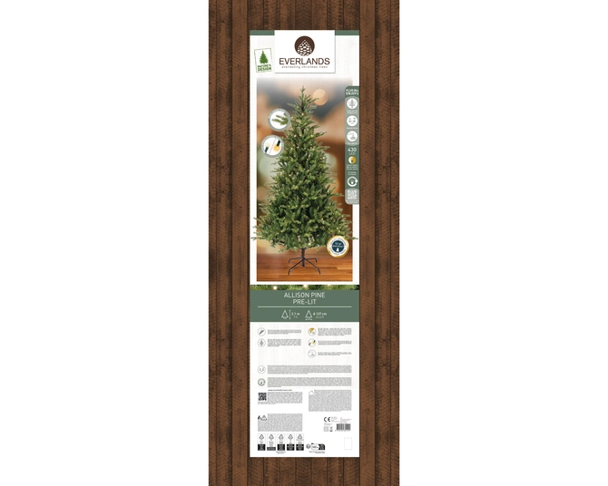 Allison Pine Pre-Lit Green 7ft Warm White LED 430L - image 5