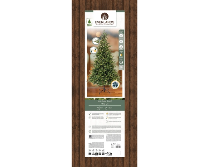 Allison Pine Pre-Lit Green 8ft Warm White LED 560L - image 6