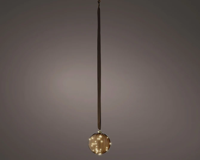 Brown Ball Micro LED BO Indoor Warm White 14cm - image 2