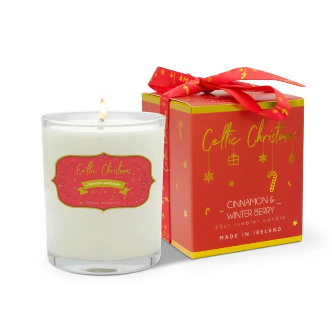 Celtic Candles Christmas Candle Cinnamon & Winter Berries 20cl