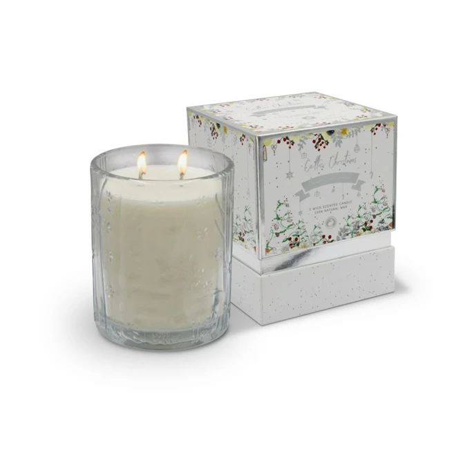 Celtic Candles Christmas Double Wick Francinsense & Myrrh