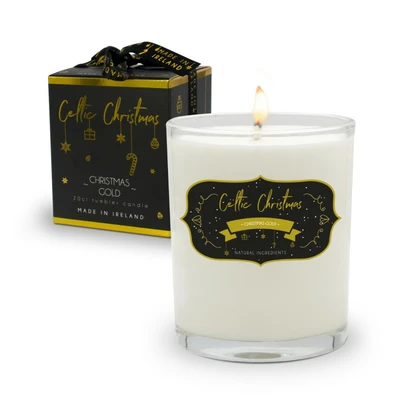 Celtic Candles Christmas Tumbler Candle Christmas Gold - image 2
