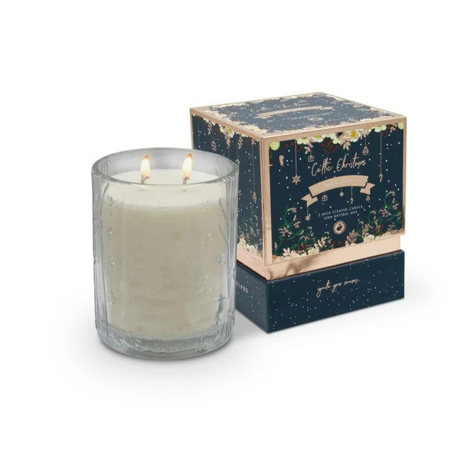 Celtic Candles Double Wick Candle Nollaig Shona - image 1