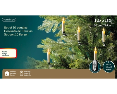 Christmas Candle Lights BO Indoor Set of 10 - image 4