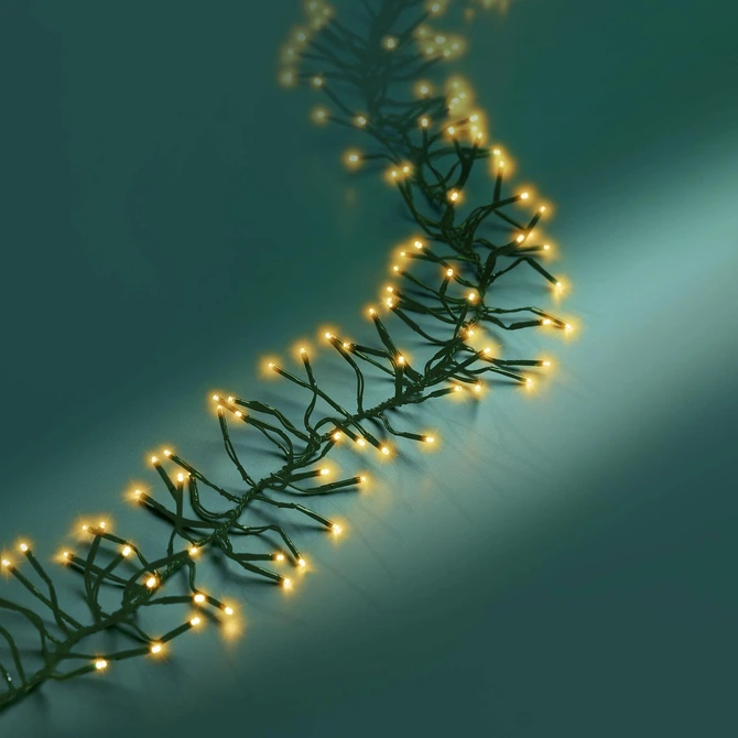Cluster Twinkle 1512 LED String Lights Green/Classic Warm L1350cm - image 4