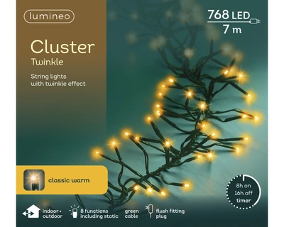 Cluster Twinkle 768 LED String Lights Green/Classic Warm L700cm - image 6