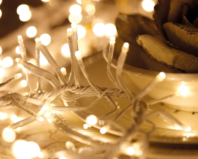 Cluster Twinkle 768 LED String Lights Transparent/Warm White L600cm - image 2