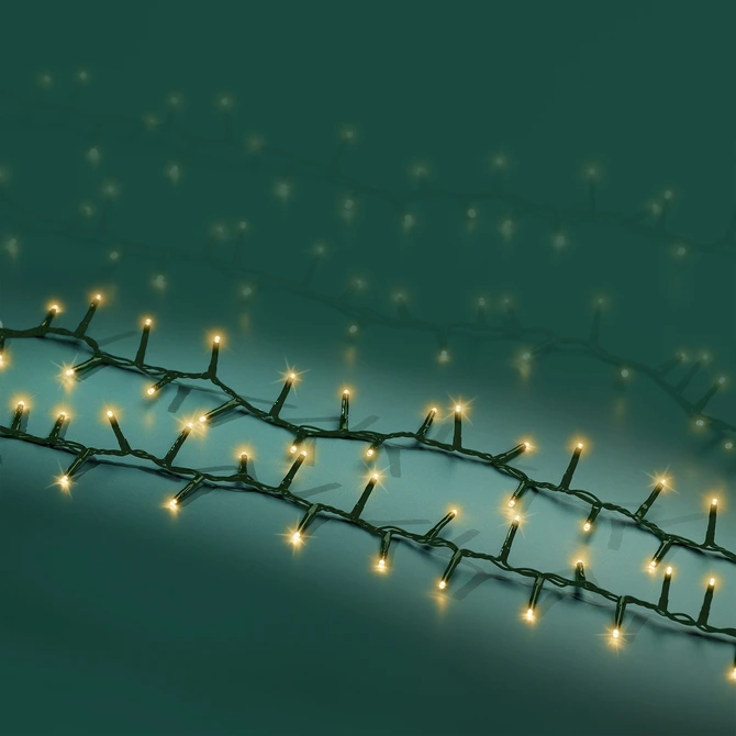 Compact Lights 2000 LED Twinkle Effect Soft Gold L4500cm - image 5