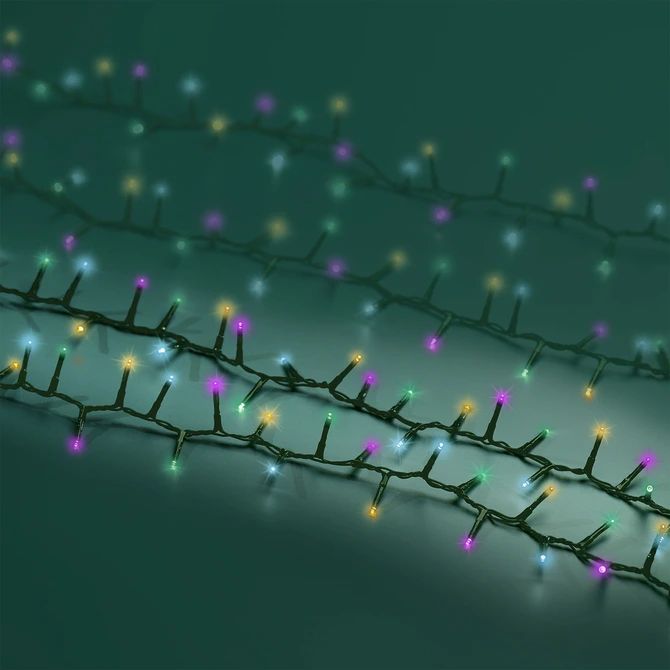 Compact Twinkle 1500 LED String Lights Soft Multi 34m - image 3