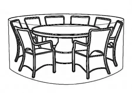 Deluxe Cover 8 Seat Round Dinning Set - image 3