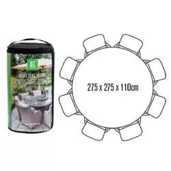 Deluxe Cover 8 Seat Round Dinning Set - image 2