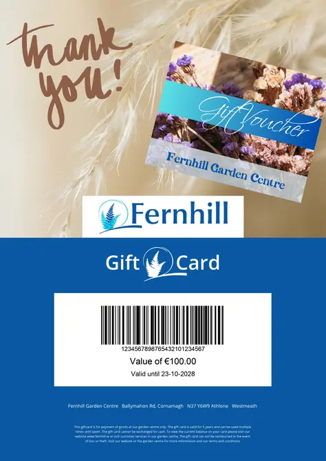 Example of the Fernhill Digital Giftcard