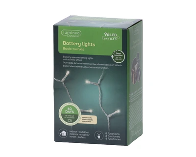 Durawise Basic 96 Battery Lights 8 Function Transparent/Warm White L710cm - image 5