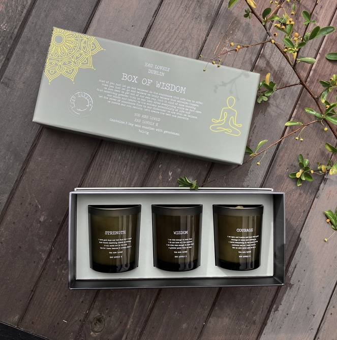 Eau Lovely Trio Candle Set Box of Wisdom