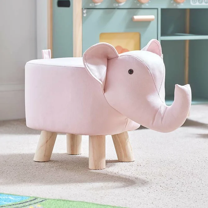Elephant Footstool Pink