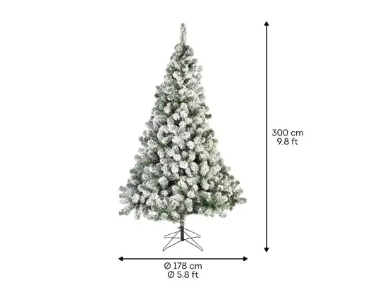 Everlands Classic Snowy Pine 10ft Artificial Christmas Tree - image 3