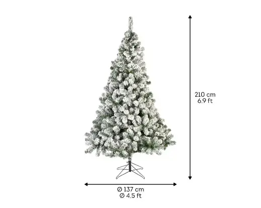 Everlands Classic Snowy Pine 7ft Artificial Christmas Tree - image 3