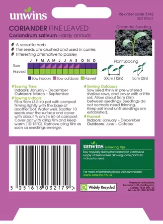 Herb Coriander Fine Leaved - image 2