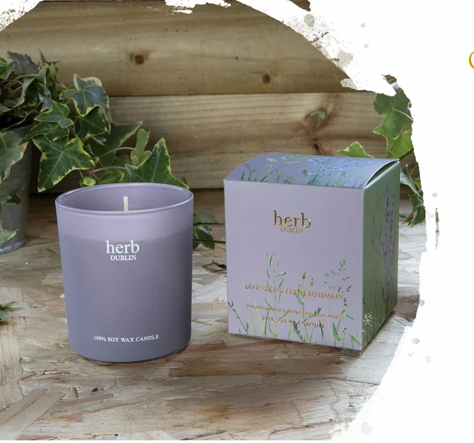 Herb Dublin Lavender & Fresh Rosemary Candle