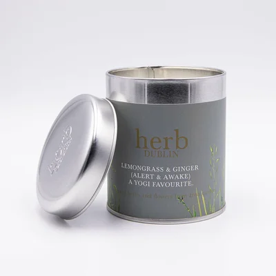 Herb Dublin Tin Candle Lemongrass & Ginger