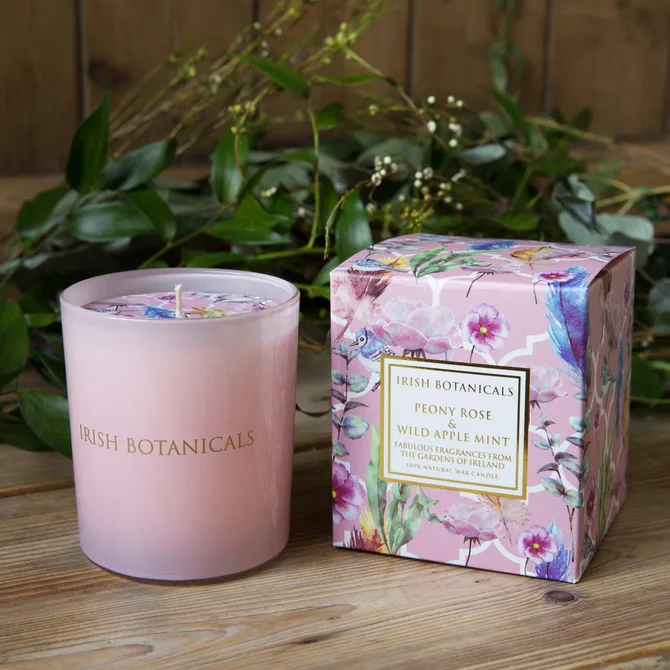 Irish Botanicals Candle Peony & Wild Apple Mint