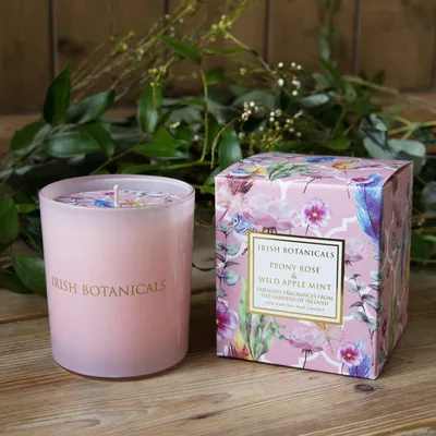 Irish Botanicals Candle Peony & Wild Apple Mint