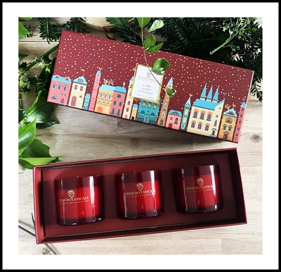 Irish Botanicals Trio Candle Set A Very Merry Christmas