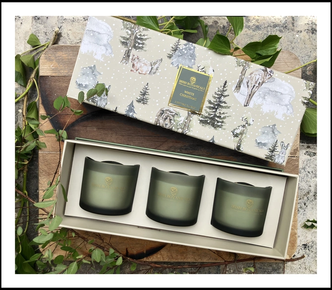 Irish Botanicals Trio Candle Set White Christmas