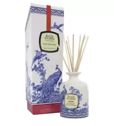 Julie Clarke Blue Peacock Jar Diffuser Snowdrops & Holly Berries