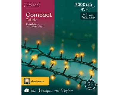 LED Compact Lights 4500cm-2000L | Classic Warm | 8-Function Twinkle Effect | Indoor & Outdoor - image 2