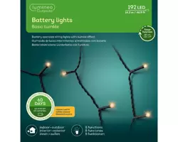 LED Durawise Basic  Lights 1430cm 192L | Classic Warm | 8-Function Twinkle Effect | Baterry-Operated - image 2