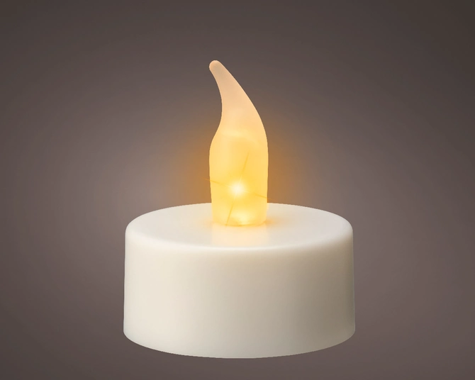 LED tealight plastic | White | Flame Effect | Battery Operated | White  - image 2