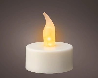 LED tealight plastic | White | Flame Effect | Battery Operated | White  - image 2