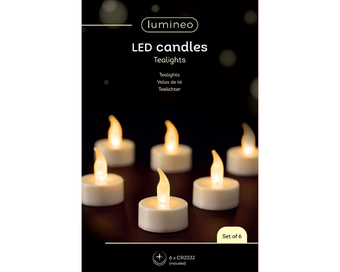 LED tealight plastic | White | Flame Effect | Battery Operated | White  - image 3