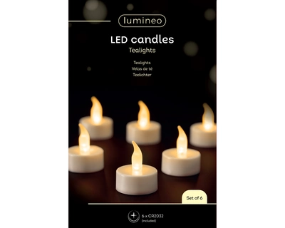 LED tealight plastic | White | Flame Effect | Battery Operated | White  - image 3