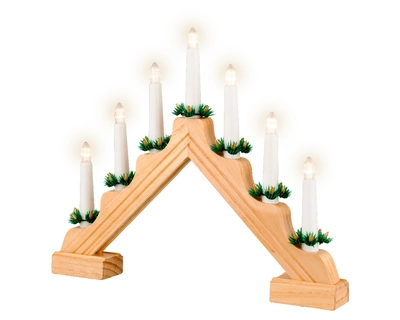 LED window Candle Arch wood BO indoor W39.5H32cm - image 2