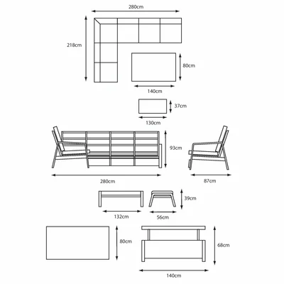 LeisureGrow Barcelona Modular Dining Set with Lounge Chair and Adjustable Table - image 4