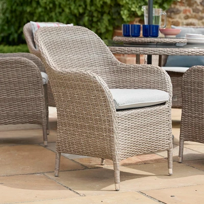 LeisureGrow Monte Carlo Sand 6 Seater Dining Set with 3mtr Parasol - image 3