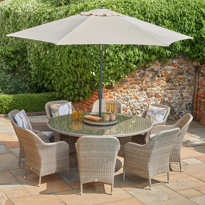 LeisureGrow Monte Carlo Sand 8 Seater Set 3mtr Parasol - image 4