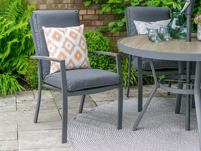 LeisureGrow Monza 6 Seater Dining Set with 3mtr Parasol - image 2