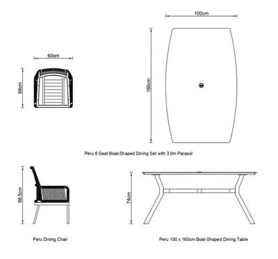 LeisureGrow Peru 6 Seater Dining Set - image 9