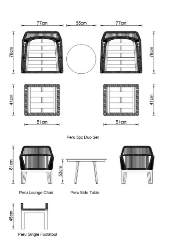 LeisureGrow Peru Duo 5 Pce Set - image 11