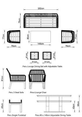 LeisureGrow Peru Lounge Dining Set - image 6