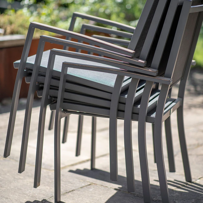 LeisurseGrow Monza 4 Seater Dining Set with 2.5mtr Parasol - image 3