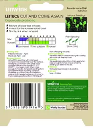 Lettuce (Leaves) Cut And Come Again (Organic) - image 2