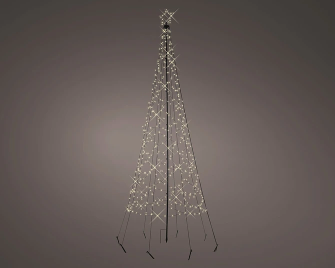 Lit Flagpole Tree Micro LED Outdoor Warm White H320x100cm - image 1